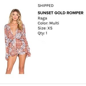 Raga Sunset Gold Romper